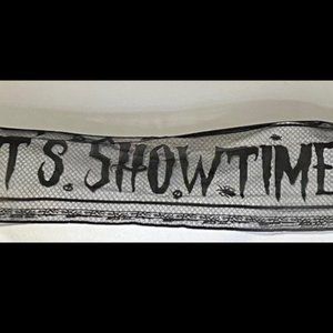 It’s showtime lace table runner -Beetlejuice Table Runner